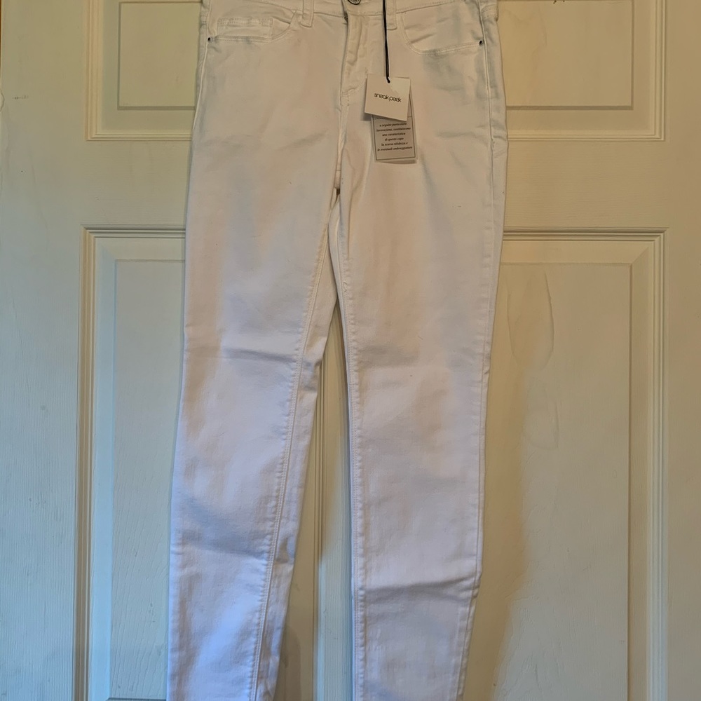 White denim jeans new